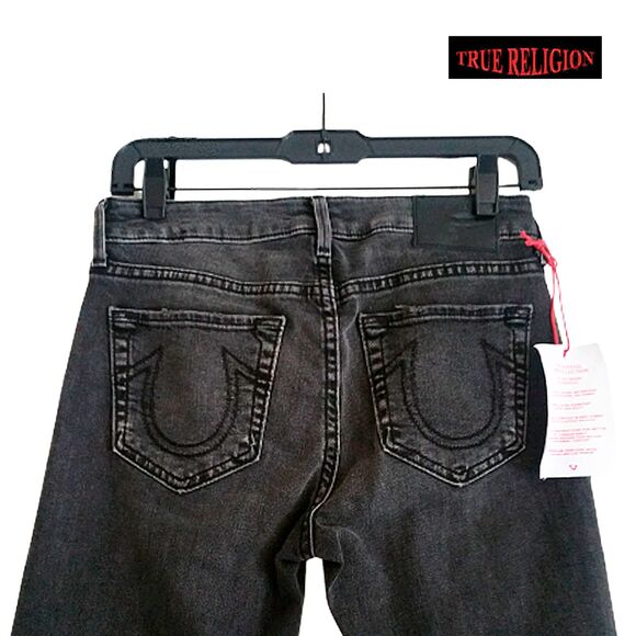 TRUE RELIGION NEW Goth HALLE Raw Step Hem Mid-Rise Super Skinny Jean 27 - Picture 11 of 12